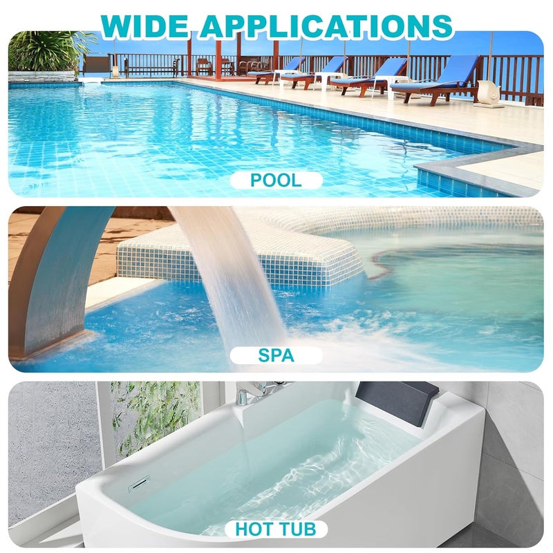 SaySummer Salt-Water Pool Test Strips Kit: 25 Counts 8-in-1 for Salt Water Pool Testing Kit, Salt Pool Test Strips for Hot Tub Spa Testing Salt Chlorine pH and More - Image 5